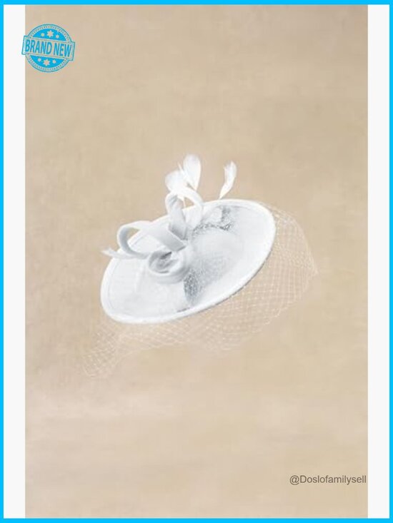 Fascinator Derby Pillbox Hat Elegant Tea Party Cocktail Headband Veil Feathers main image 4